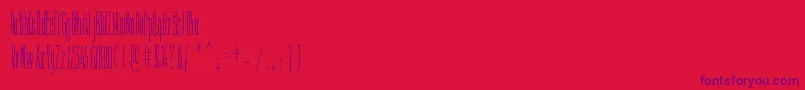 FineNTall Font – Purple Fonts on Red Background