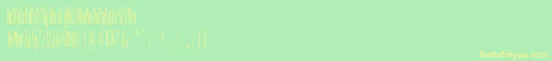 FineNTall Font – Yellow Fonts on Green Background