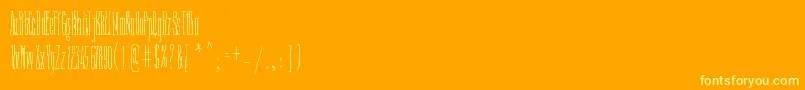 FineNTall Font – Yellow Fonts on Orange Background