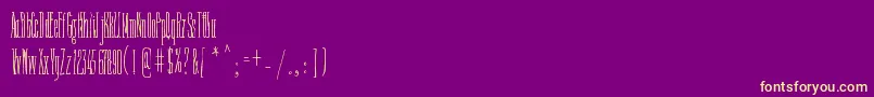 FineNTall Font – Yellow Fonts on Purple Background