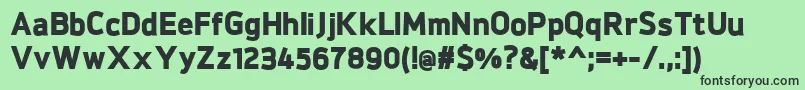 BrokmanBlack Font – Black Fonts on Green Background