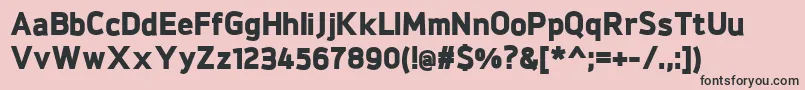 BrokmanBlack Font – Black Fonts on Pink Background