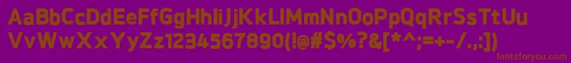 BrokmanBlack Font – Brown Fonts on Purple Background