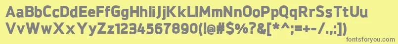 BrokmanBlack Font – Gray Fonts on Yellow Background