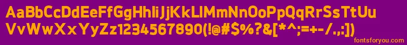 BrokmanBlack Font – Orange Fonts on Purple Background