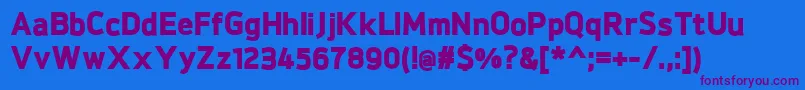 BrokmanBlack Font – Purple Fonts on Blue Background