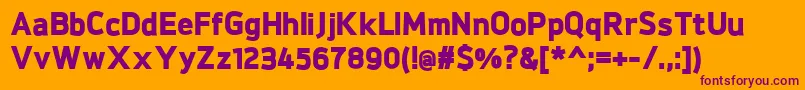 BrokmanBlack Font – Purple Fonts on Orange Background