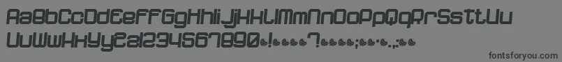 フォントDnfpr – 黒い文字の灰色の背景