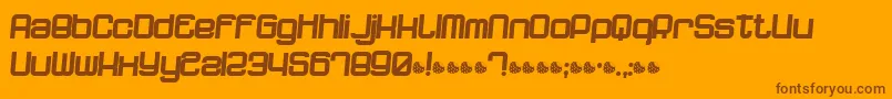 Dnfpr Font – Brown Fonts on Orange Background