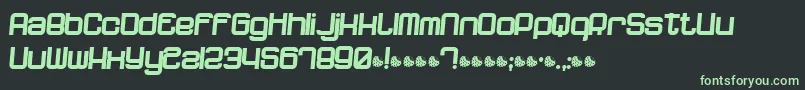 フォントDnfpr – 黒い背景に緑の文字