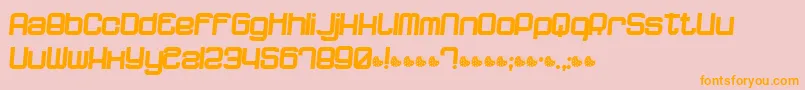 Dnfpr Font – Orange Fonts on Pink Background