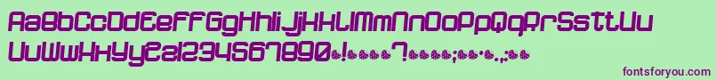 Dnfpr Font – Purple Fonts on Green Background