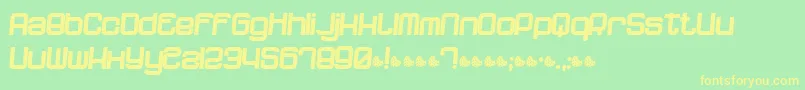 Dnfpr Font – Yellow Fonts on Green Background