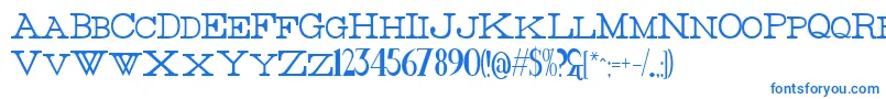 ThinHigh Font – Blue Fonts on White Background