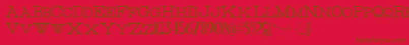 ThinHigh Font – Brown Fonts on Red Background