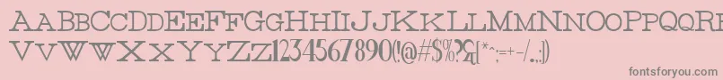 ThinHigh Font – Gray Fonts on Pink Background