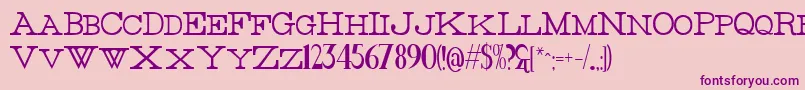 ThinHigh-Schriftart – Violette Schriften auf rosa Hintergrund