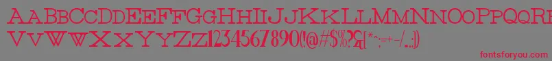 ThinHigh Font – Red Fonts on Gray Background