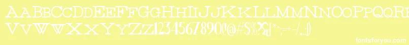 ThinHigh Font – White Fonts on Yellow Background