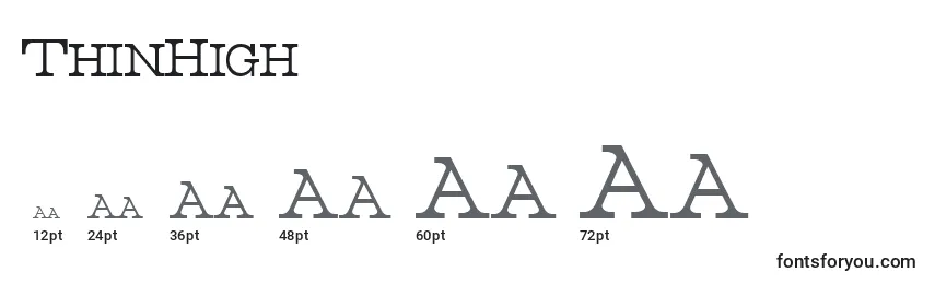 ThinHigh Font Sizes