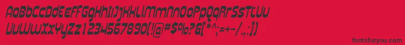 PlasmaticaCondItalic Font – Black Fonts on Red Background