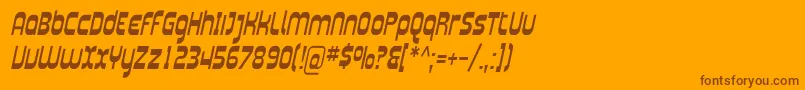 PlasmaticaCondItalic Font – Brown Fonts on Orange Background