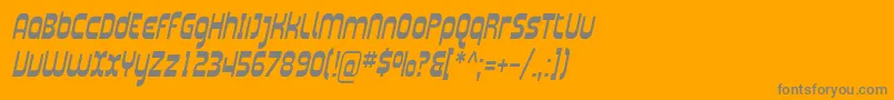 PlasmaticaCondItalic Font – Gray Fonts on Orange Background