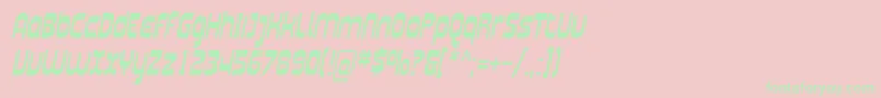 PlasmaticaCondItalic Font – Green Fonts on Pink Background