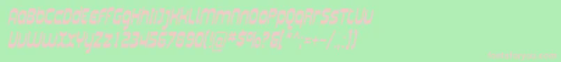 PlasmaticaCondItalic Font – Pink Fonts on Green Background