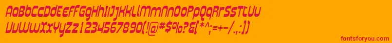 Шрифт PlasmaticaCondItalic – красные шрифты на оранжевом фоне