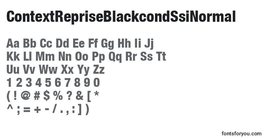 Schriftart ContextRepriseBlackcondSsiNormal – Alphabet, Zahlen, spezielle Symbole