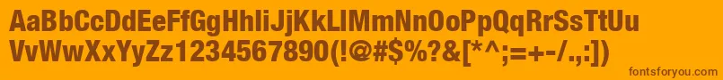 ContextRepriseBlackcondSsiNormal Font – Brown Fonts on Orange Background