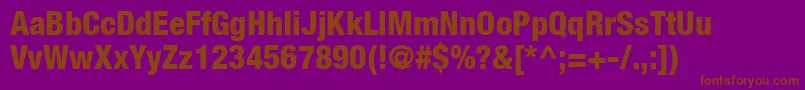 ContextRepriseBlackcondSsiNormal Font – Brown Fonts on Purple Background