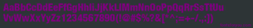 Шрифт ContextRepriseBlackcondSsiNormal – фиолетовые шрифты на чёрном фоне