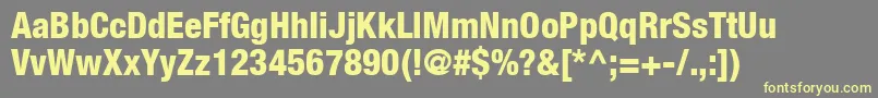 Шрифт ContextRepriseBlackcondSsiNormal – жёлтые шрифты на сером фоне