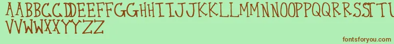 Thirty Font – Brown Fonts on Green Background