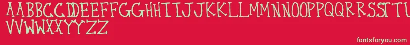 Thirty Font – Green Fonts on Red Background