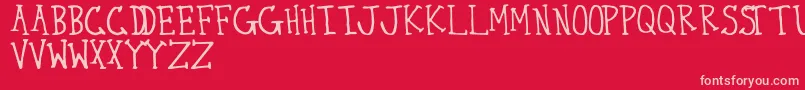 Thirty Font – Pink Fonts on Red Background