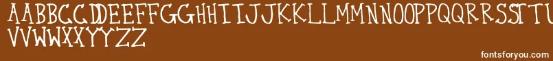 Thirty Font – White Fonts on Brown Background