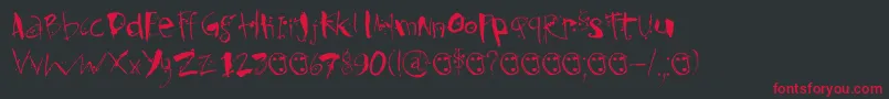 DkKodamaForest Font – Red Fonts on Black Background