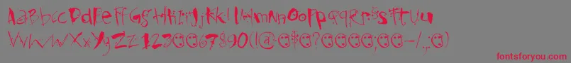 DkKodamaForest Font – Red Fonts on Gray Background
