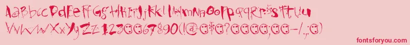 DkKodamaForest Font – Red Fonts on Pink Background