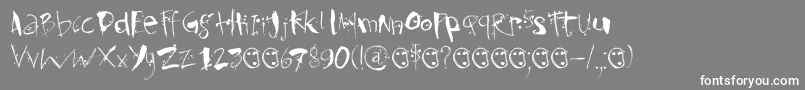 フォントDkKodamaForest – 灰色の背景に白い文字