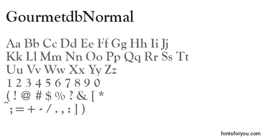 GourmetdbNormal Font – alphabet, numbers, special characters