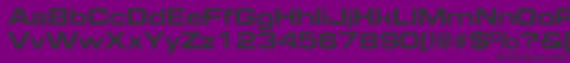 EurofontextendedcBold-fontti – mustat fontit violetilla taustalla