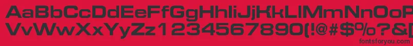 EurofontextendedcBold Font – Black Fonts on Red Background