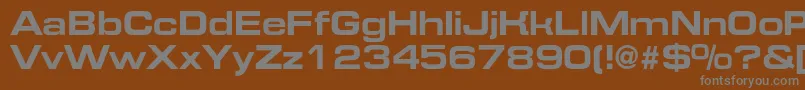 EurofontextendedcBold Font – Gray Fonts on Brown Background