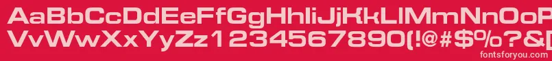 Fonte EurofontextendedcBold – fontes rosa em um fundo vermelho