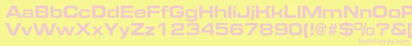Police EurofontextendedcBold – polices roses sur fond jaune