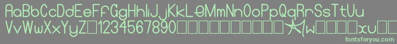 Czcionka PerfectFontsCc – zielone czcionki na szarym tle